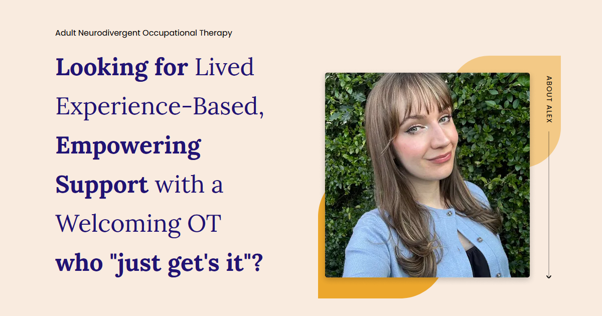 Occupational Therapy support for neurodivergent adults 18 and over ...